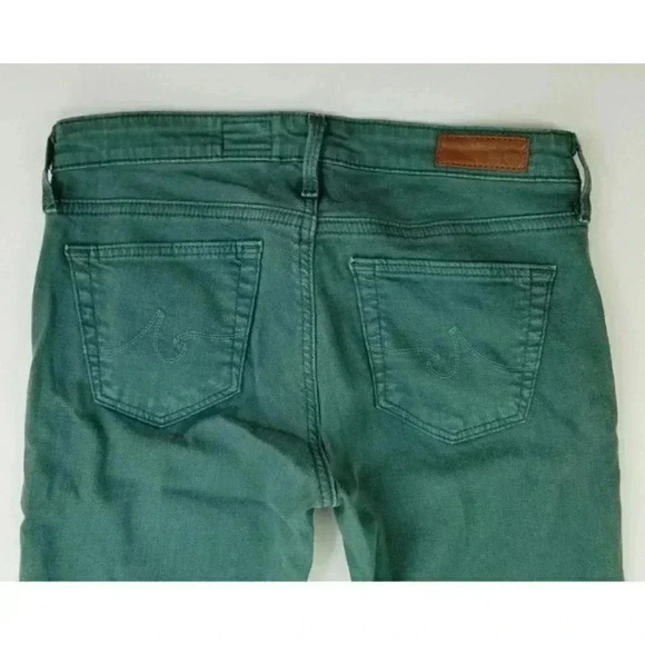 AG Adriano Goldschmied 25X28 Women's Green The Stevie Ankle Slim Straight Jeans - Picture 7 of 11